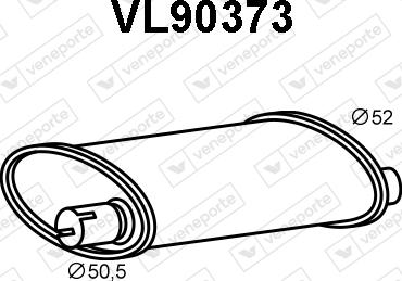 Veneporte VL90373 - Глушитель выхлопных газов, конечный avtokuzovplus.com.ua