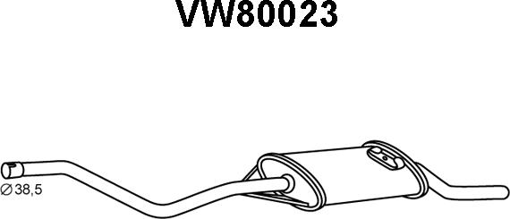 Veneporte VW80023 - Глушник вихлопних газів кінцевий autocars.com.ua