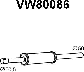 Veneporte VW80086 - Предглушитель выхлопных газов autodnr.net