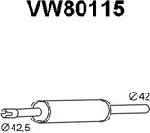 Veneporte VW80115 - Средний глушитель выхлопных газов avtokuzovplus.com.ua