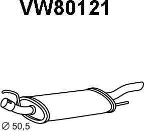 Veneporte VW80121 - Глушитель выхлопных газов, конечный autodnr.net