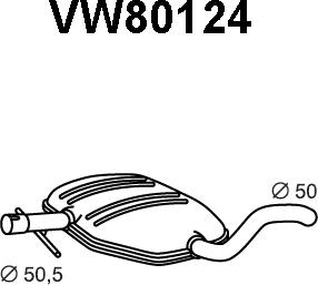 Veneporte VW80124 - Средний глушитель выхлопных газов autodnr.net