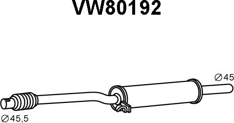 Veneporte VW80192 - Предглушітель вихлопних газів autocars.com.ua