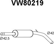 Veneporte VW80219 - Средний глушитель выхлопных газов autodnr.net