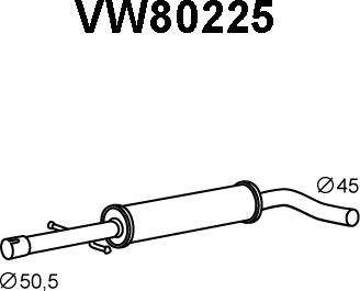 Veneporte VW80225 - Средний глушитель выхлопных газов autodnr.net