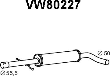 Veneporte VW80227 - Средний глушитель выхлопных газов autodnr.net