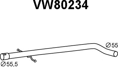 Veneporte VW80234 - Труба выхлопного газа autodnr.net