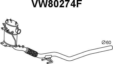 Veneporte VW80274F - сажі / частковий фільтр, система вихлопу ОГ autocars.com.ua