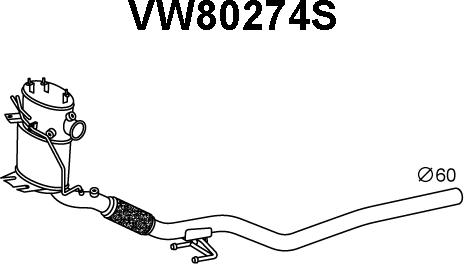 Veneporte VW80274S - сажі / частковий фільтр, система вихлопу ОГ autocars.com.ua