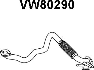 Veneporte VW80290 - Труба вихлопного газу autocars.com.ua