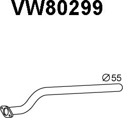 Veneporte VW80299 - Труба вихлопного газу autocars.com.ua