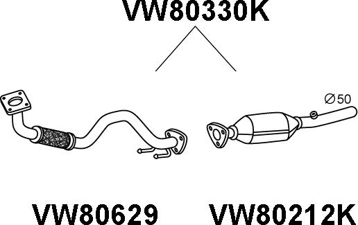 Veneporte VW80330K - Катализатор autodnr.net