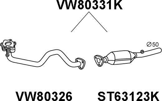 Veneporte VW80331K - Каталізатор autocars.com.ua