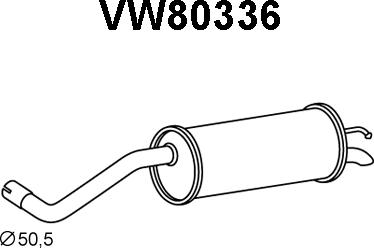 Veneporte VW80336 - Глушитель выхлопных газов, конечный autodnr.net