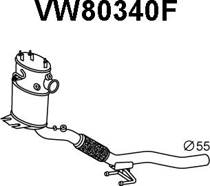Veneporte VW80340F - Сажевый / частичный фильтр, система выхлопа ОГ avtokuzovplus.com.ua