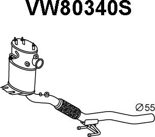 Veneporte VW80340S - Сажевый / частичный фильтр, система выхлопа ОГ autodnr.net