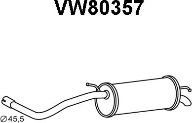 Veneporte VW80357 - Глушитель выхлопных газов, конечный autodnr.net