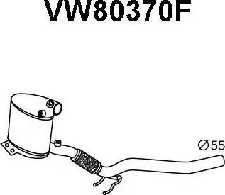 Veneporte VW80370F - Сажевый / частичный фильтр, система выхлопа ОГ autodnr.net