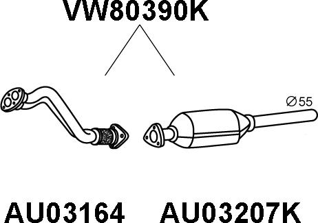 Veneporte VW80390K - Каталізатор autocars.com.ua