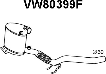 Veneporte VW80399F - сажі / частковий фільтр, система вихлопу ОГ autocars.com.ua
