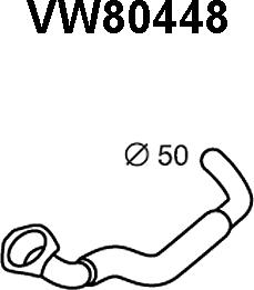 Veneporte VW80448 - Труба выхлопного газа avtokuzovplus.com.ua