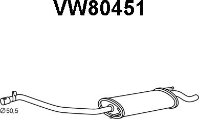 Veneporte VW80451 - Глушитель выхлопных газов, конечный avtokuzovplus.com.ua