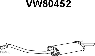 Veneporte VW80452 - Глушитель выхлопных газов, конечный avtokuzovplus.com.ua