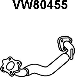 Veneporte VW80455 - Труба выхлопного газа avtokuzovplus.com.ua