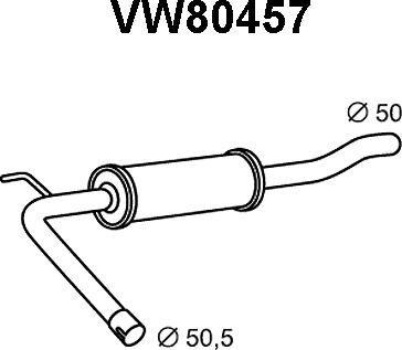 Veneporte VW80457 - Предглушитель выхлопных газов avtokuzovplus.com.ua