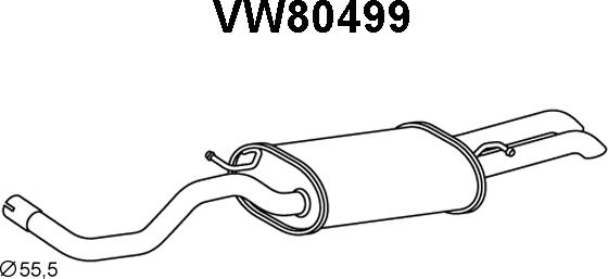 Veneporte VW80499 - Глушитель выхлопных газов, конечный autodnr.net