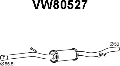 Veneporte VW80527 - Средний глушитель выхлопных газов avtokuzovplus.com.ua