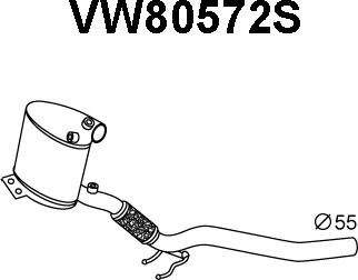 Veneporte VW80572S - сажі / частковий фільтр, система вихлопу ОГ autocars.com.ua