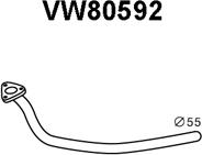 Veneporte VW80592 - Труба выхлопного газа avtokuzovplus.com.ua