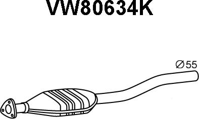 Veneporte VW80634K - Катализатор avtokuzovplus.com.ua