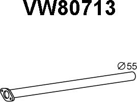 Veneporte VW80713 - Труба вихлопного газу autocars.com.ua