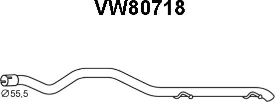 Veneporte VW80718 - Труба вихлопного газу autocars.com.ua