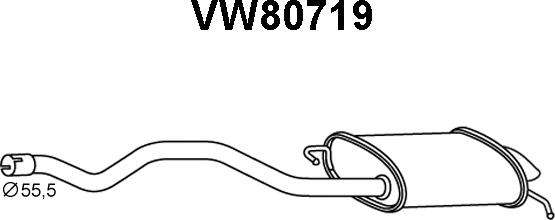 Veneporte VW80719 - Глушитель выхлопных газов, конечный avtokuzovplus.com.ua