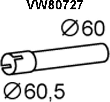 Veneporte VW80727 - Труба выхлопного газа avtokuzovplus.com.ua