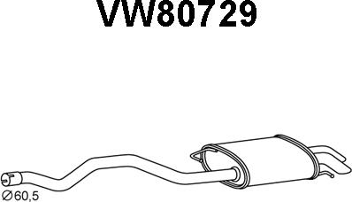 Veneporte VW80729 - Глушитель выхлопных газов, конечный autodnr.net