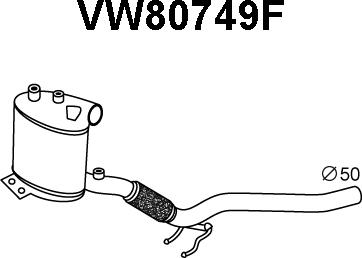 Veneporte VW80749F - сажі / частковий фільтр, система вихлопу ОГ autocars.com.ua