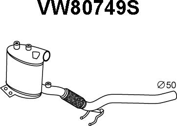 Veneporte VW80749S - сажі / частковий фільтр, система вихлопу ОГ autocars.com.ua