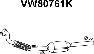 Veneporte VW80761K - Каталізатор autocars.com.ua
