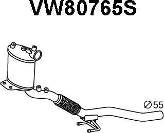 Veneporte VW80765S - сажі / частковий фільтр, система вихлопу ОГ autocars.com.ua