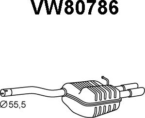 Veneporte VW80786 - Глушник вихлопних газів кінцевий autocars.com.ua