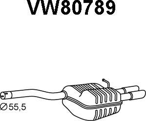 Veneporte VW80789 - Глушник вихлопних газів кінцевий autocars.com.ua