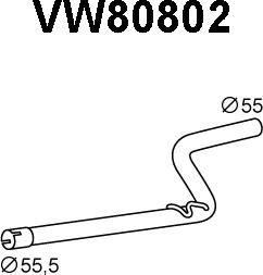 Veneporte VW80802 - Труба выхлопного газа autodnr.net