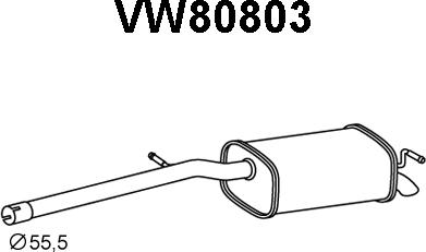 Veneporte VW80803 - Глушитель выхлопных газов, конечный avtokuzovplus.com.ua