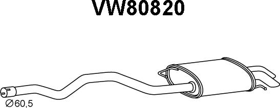 Veneporte VW80820 - Глушитель выхлопных газов, конечный avtokuzovplus.com.ua