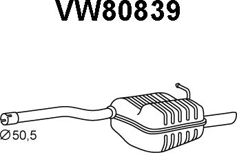Veneporte VW80839 - Глушник вихлопних газів кінцевий autocars.com.ua