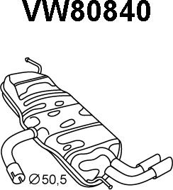 Veneporte VW80840 - Глушник вихлопних газів кінцевий autocars.com.ua